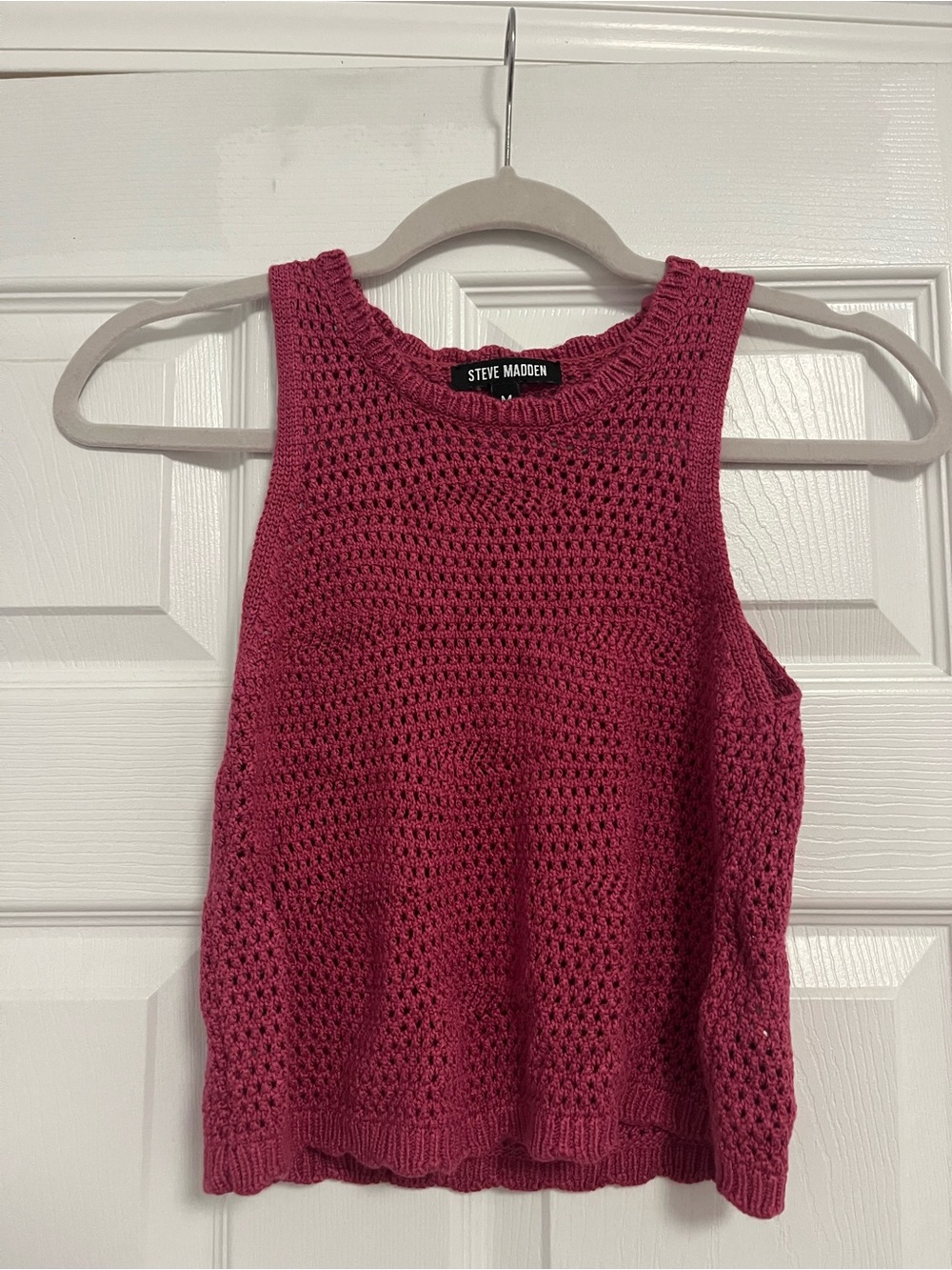 Steve Madden Raspberry Crochet Set